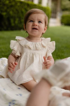 Organic Cotton Frannie Playsuit-Parchment