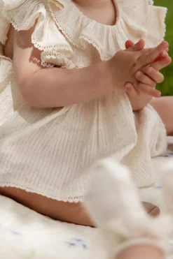 Organic Cotton Frannie Playsuit-Parchment