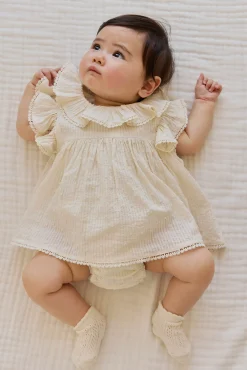 Organic Cotton Frannie Playsuit-Parchment