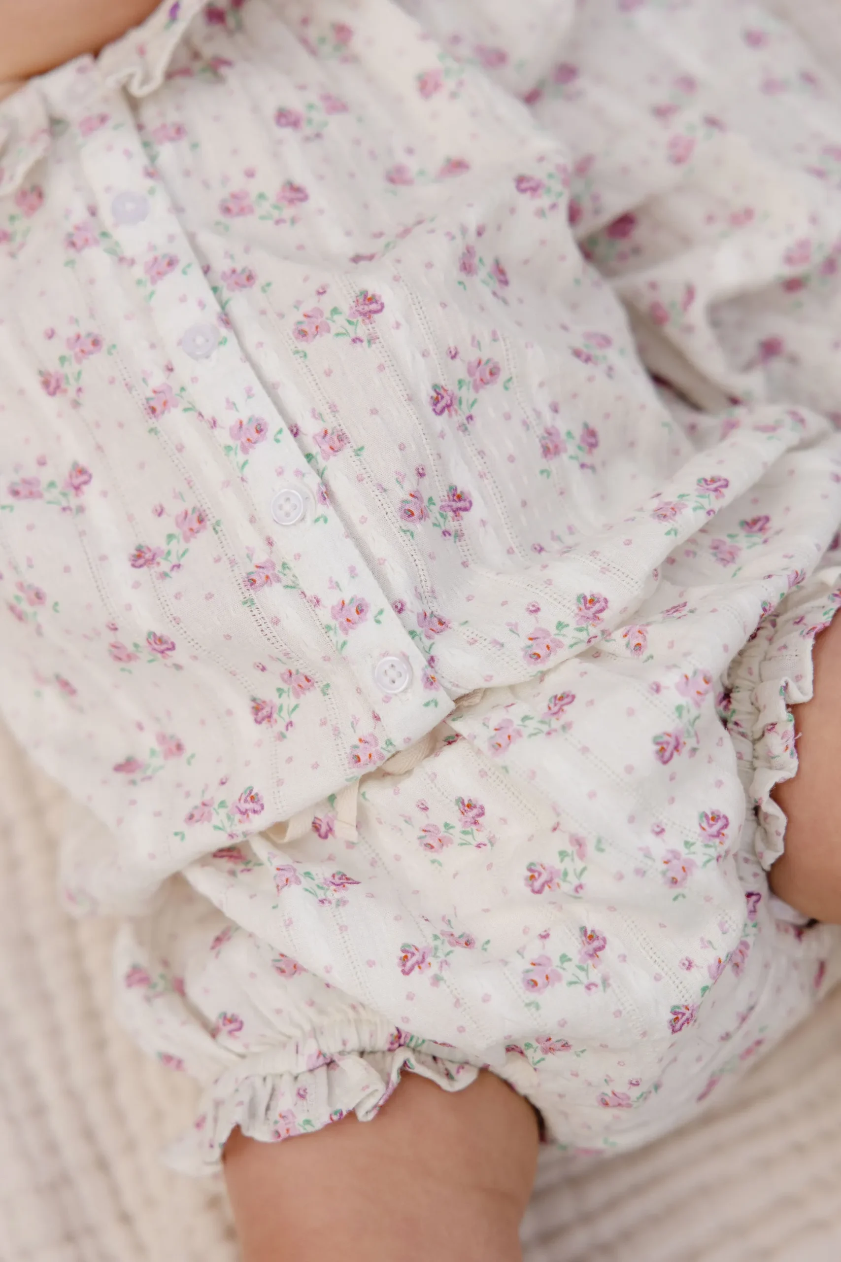 Organic Cotton Frill Bloomer - Molly Lilac