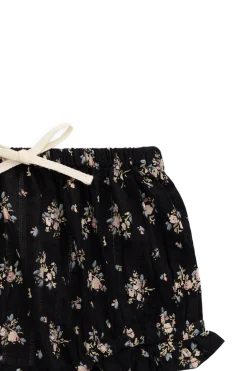 Organic Cotton Frill Bloomer - Cassie Caviar