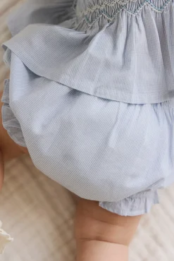 Organic Cotton Frill Bloomer - Petite Check