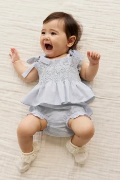 Organic Cotton Frill Bloomer - Petite Check