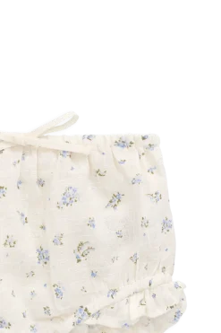 Organic Cotton Frill Bloomer - Juniper Fields Blue