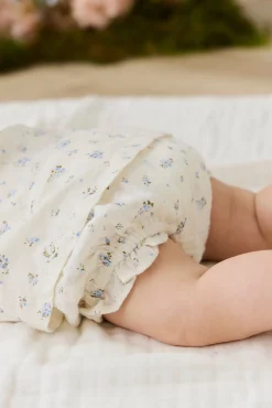 Organic Cotton Frill Bloomer - Juniper Fields Blue