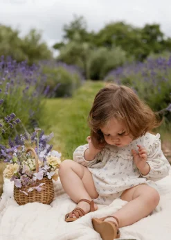 Organic Cotton Frill Bloomer - Juniper Fields Blue