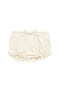 Organic Cotton Frill Bloomer - Ditsy Cherries