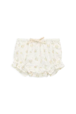 Organic Cotton Frill Bloomer-Justine Parchment