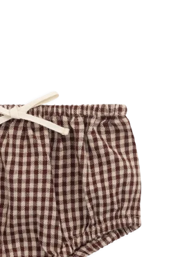 Organic Cotton Gabriel Bloomer-Cinnamon Gingham