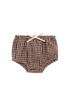 Organic Cotton Gabriel Bloomer-Cinnamon Gingham