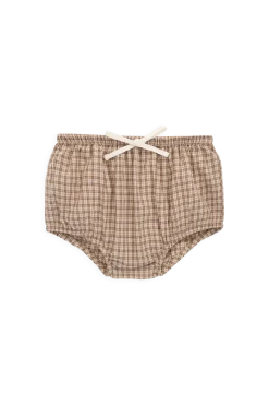 Organic Cotton Gabriel Bloomer - Cabin Check Cocoa