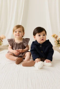 Organic Cotton Harriet Playsuit - Cinnamon Gingham