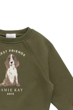 Organic Cotton Hayes Sweatshirt - Sicilian Olive Best Friends
