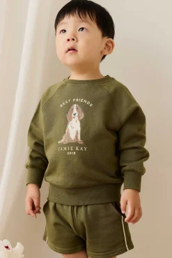 Organic Cotton Hayes Sweatshirt - Sicilian Olive Best Friends