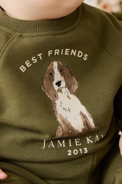 Organic Cotton Hayes Sweatshirt - Sicilian Olive Best Friends