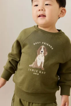 Organic Cotton Hayes Sweatshirt - Sicilian Olive Best Friends
