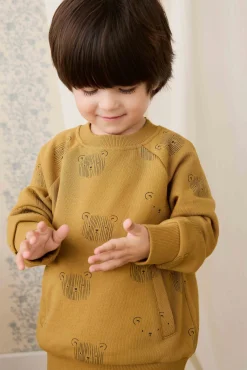 Organic Cotton Henry Sweatshirt - Buckwheat Teddy Face