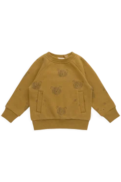 Organic Cotton Henry Sweatshirt - Buckwheat Teddy Face