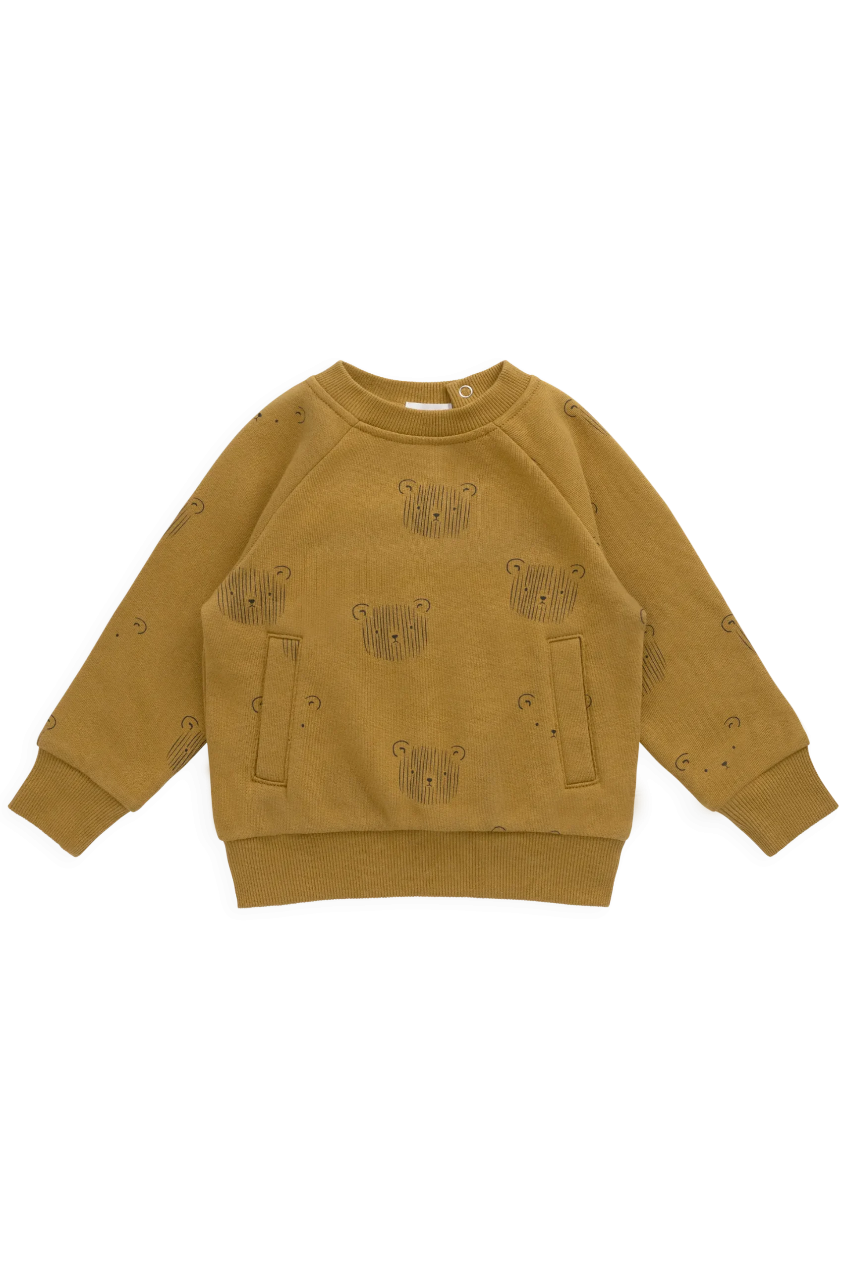 Organic Cotton Henry Sweatshirt - Buckwheat Teddy Face