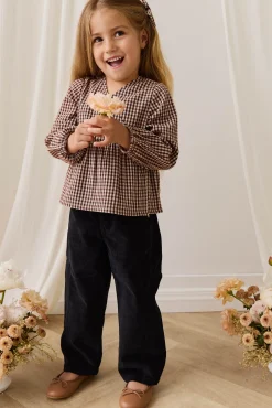 Organic Cotton Imani Blouse - Cinnamon Gingham