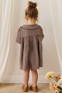 Organic Cotton Ira Dress - Cinnamon Gingham