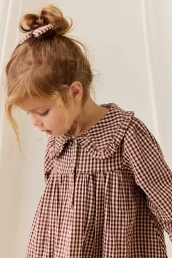 Organic Cotton Ira Dress - Cinnamon Gingham