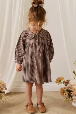 Organic Cotton Ira Dress - Cinnamon Gingham