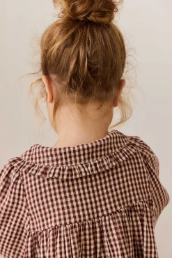 Organic Cotton Ira Dress - Cinnamon Gingham