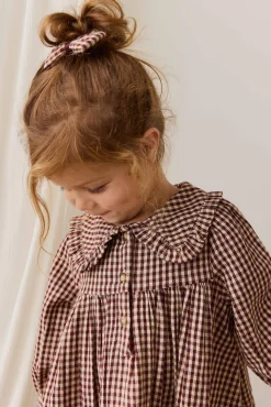 Organic Cotton Ira Dress - Cinnamon Gingham