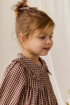 Organic Cotton Ira Dress - Cinnamon Gingham