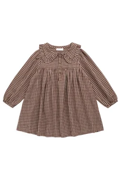Organic Cotton Ira Dress - Cinnamon Gingham