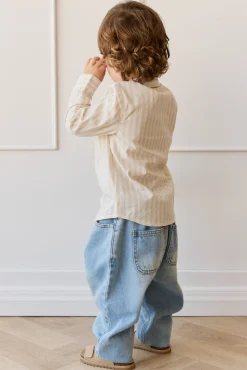 Organic Cotton Isaiah Shirt - Variegated Stripe Foam