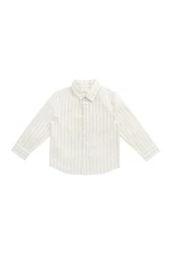 Organic Cotton Isaiah Shirt - Variegated Stripe Foam