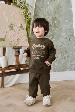 Organic Cotton Jalen Track Pant - Deep Olive