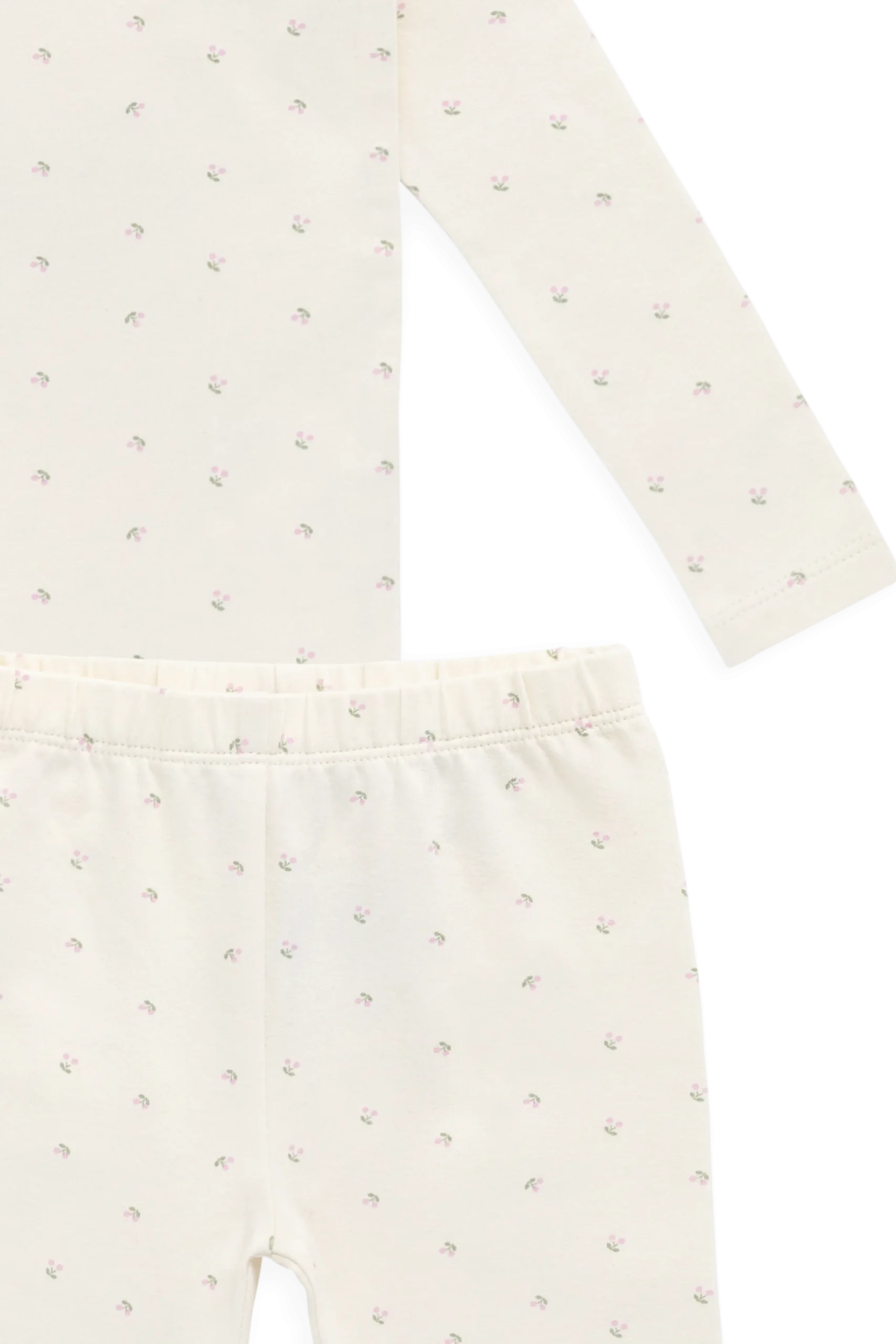 Organic Cotton Jarrah Long Sleeve Pyjama Set - Ditsy Cherries