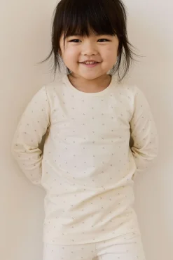 Organic Cotton Jarrah Long Sleeve Pyjama Set - Ditsy Cherries