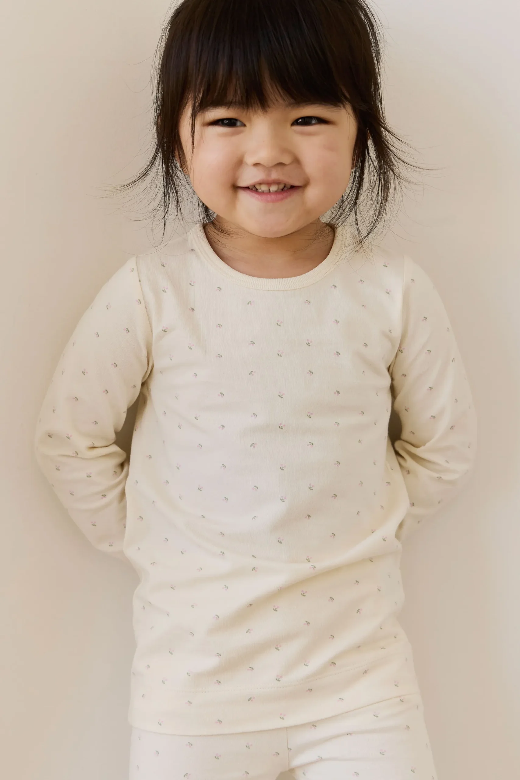 Organic Cotton Jarrah Long Sleeve Pyjama Set - Ditsy Cherries