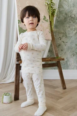 Organic Cotton Jude Long Sleeve Pyjama Set - Savannah Animals Tofu