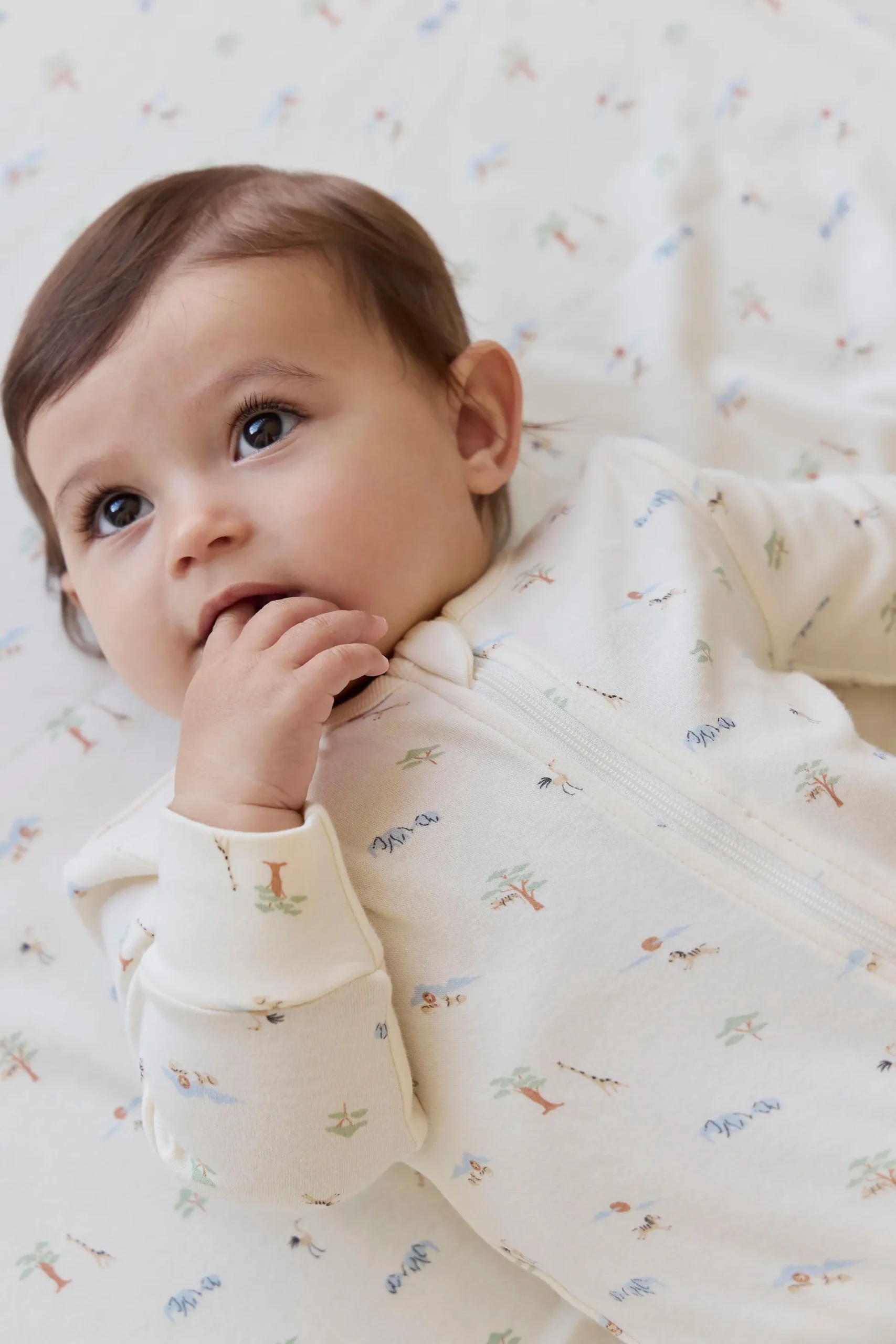 Organic Cotton Jude Onepiece - Savannah Animals Tofu