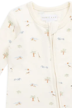 Organic Cotton Jude Onepiece - Savannah Animals Tofu