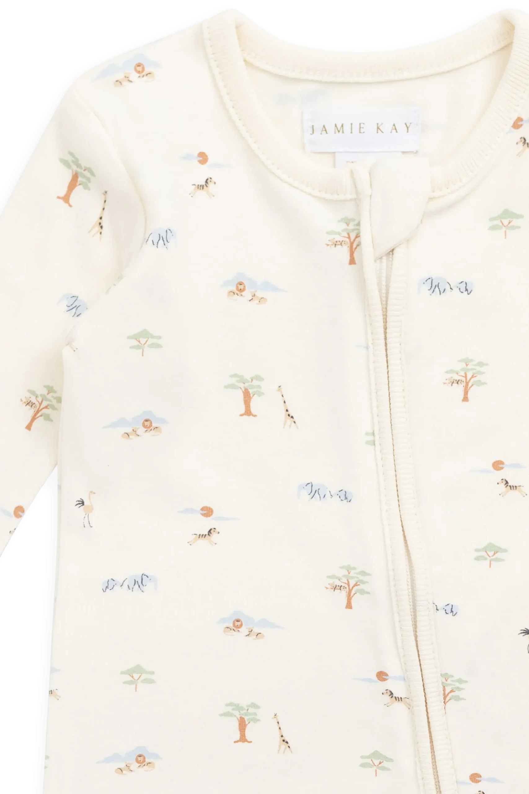 Organic Cotton Jude Onepiece - Savannah Animals Tofu