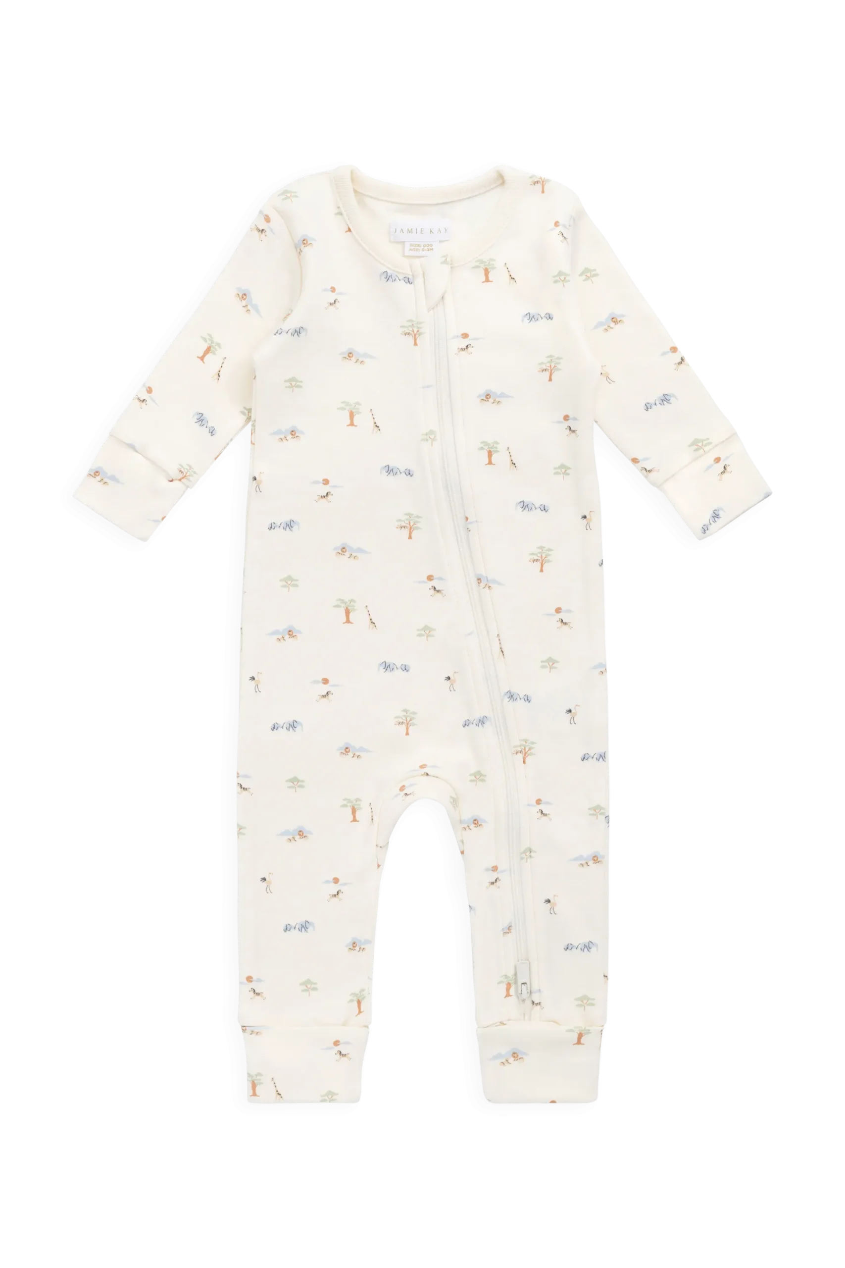 Organic Cotton Jude Onepiece - Savannah Animals Tofu