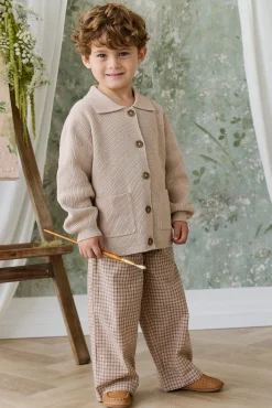 Organic Cotton Kenji Pant - Cabin Check Cocoa