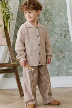 Organic Cotton Kenji Pant - Cabin Check Cocoa
