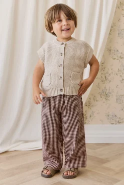 Organic Cotton Kenji Pant-Cinnamon Gingham