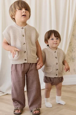 Organic Cotton Kenji Pant-Cinnamon Gingham