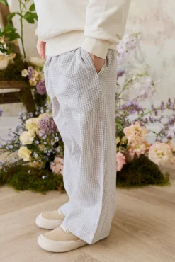 Organic Cotton Kenji Pant - Cloud Check