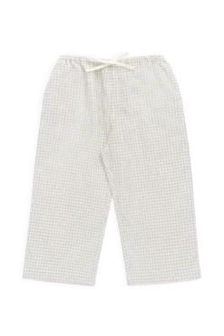 Organic Cotton Kenji Pant-Double Windowpane Check Pecan