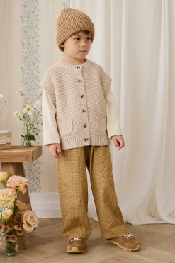 Organic Cotton Kenji Pant - Windowpane Check Buckwheat