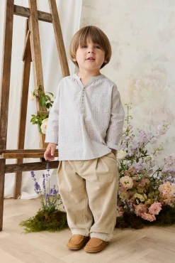 Organic Cotton Kenji Top - Cloud check